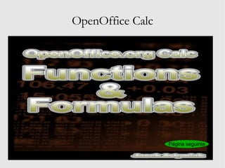 OpenOffice Calc Página seguinte 