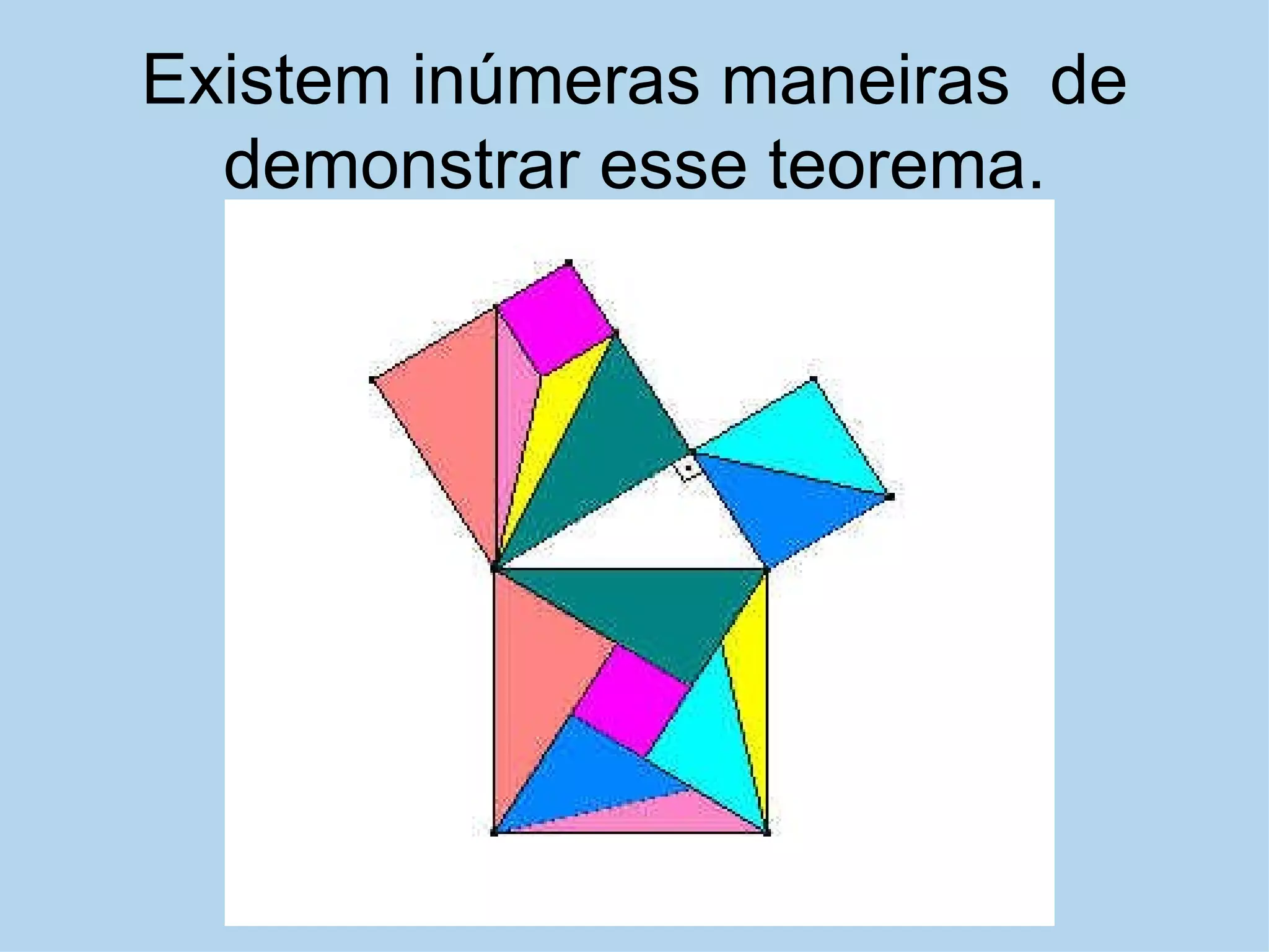 Existem inúmeras maneiras de demonstrar esse teorema.