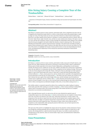 Kite String Injury Causing a Complete Tear of the Tendoachilles | PDF