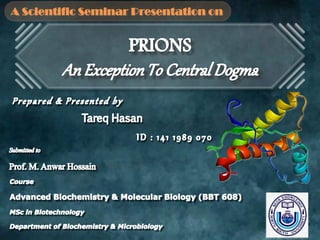 A Scientific Seminar Presentation on
 