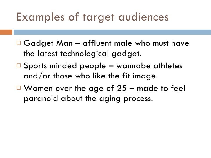 target audience examples