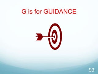 G is for GUIDANCE
93
 
