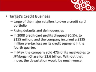 Cost of factors of productionBrand Identity PrismPersonality: 25-30, Upper Middle Class, Trendy,  Innovative, UrbanPersonality: 40,  Aggressive, Suburban,  UnsophisticatedPhysique: Red  Logo, Target dogPhysique: Mammoth, LogoTargetWalmartCulture: American, Socially  Sensitive, high on CSR InitiavesCulture:American, No-Nonsense, Workshop culture,RuthlessRelationship  -Next door stylistRelationship:  - Handy ManSelf Image: Value Shopper, Forward thinkingReflection: smart Spender Reflection:  Discerning, StylishPrice consciousSelf Image: Value Conscious, lively,  