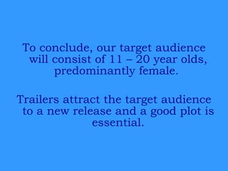 Target audience conclusion | PPT