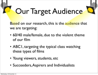 Target Audience Presentation (Short film)