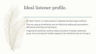 Listener Target Group Target audiences in media | PPTX