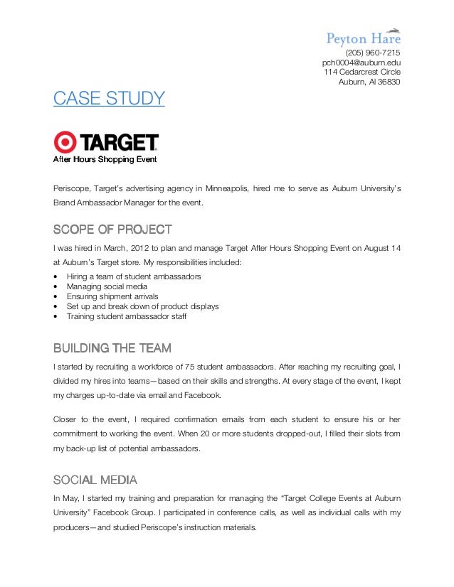 target case study