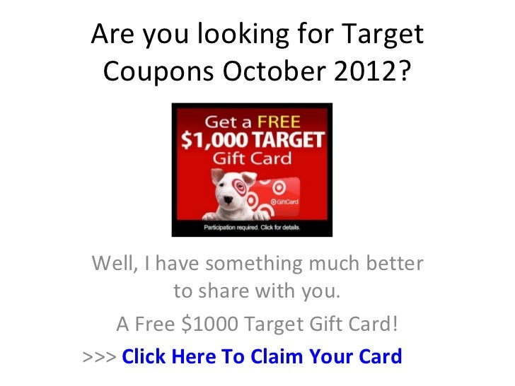 Target Coupons October 2012
