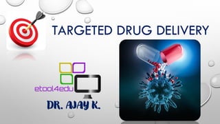 TARGETED DRUG DELIVERY
DR. AJAY K.
 