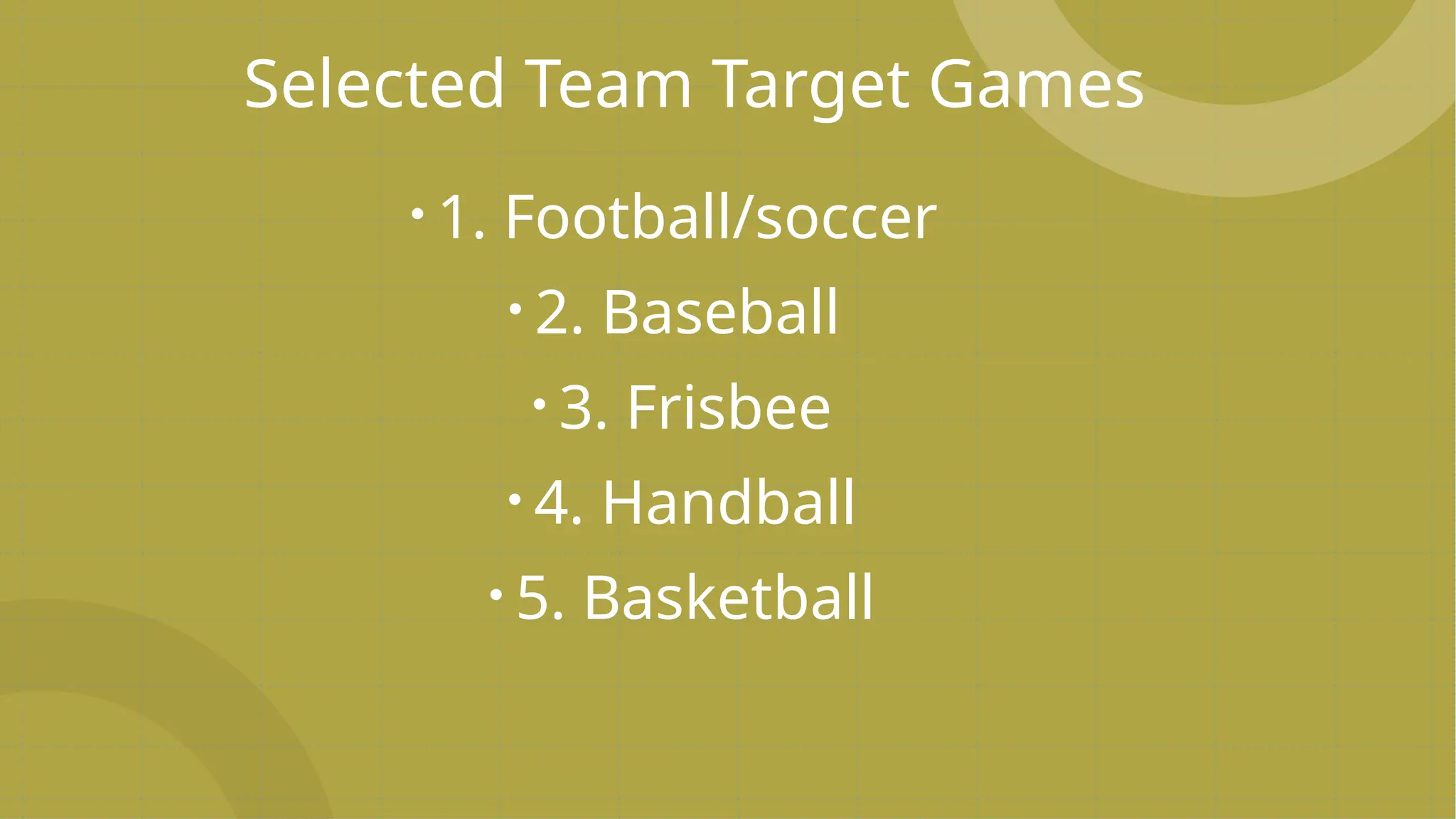 Physical Activity Participation :Target Games | PPTX