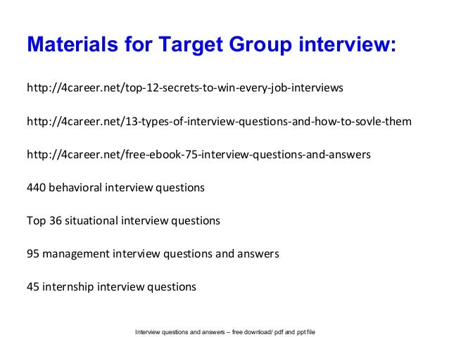 group interview questions