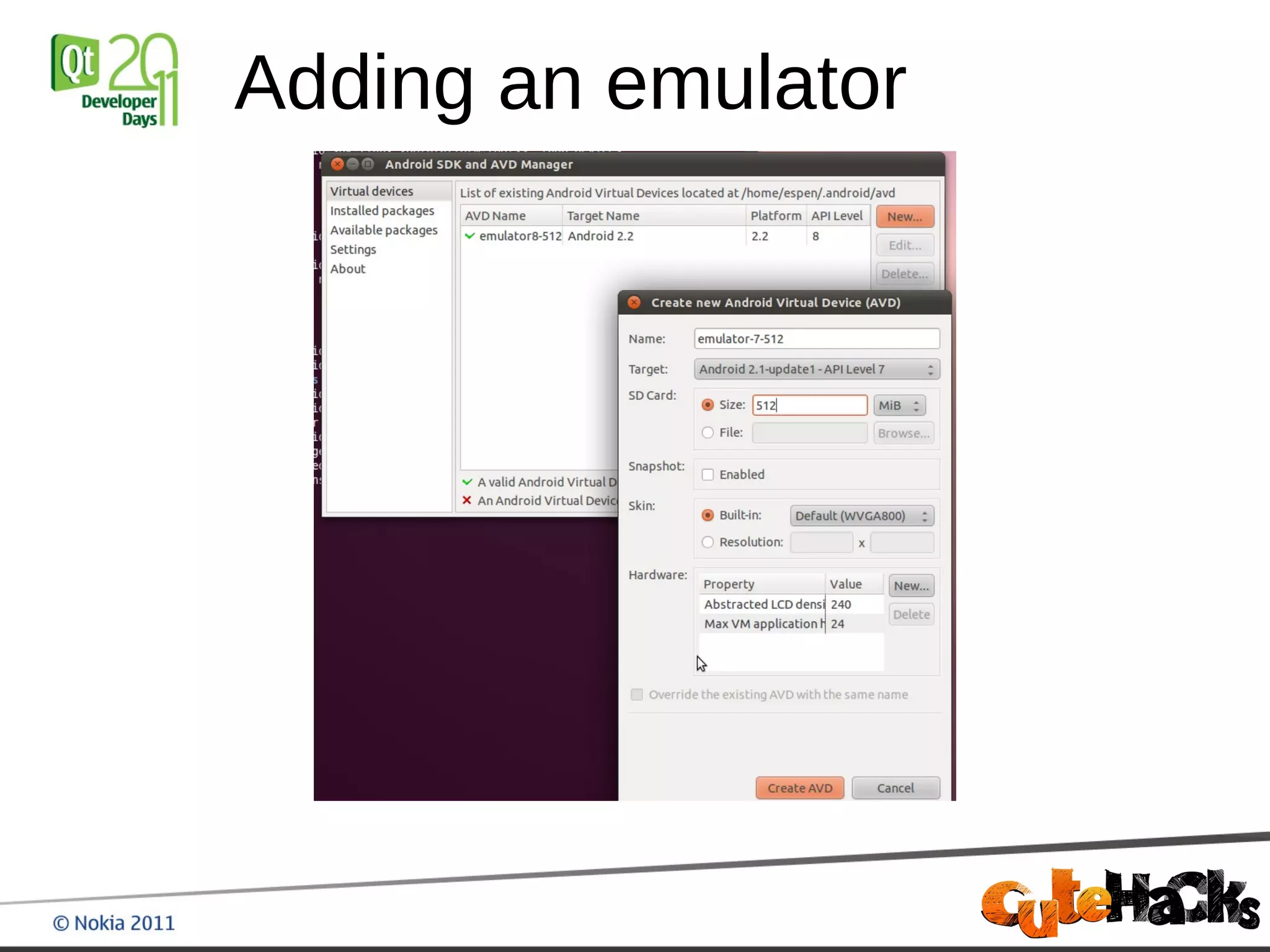 Adding an emulator
 