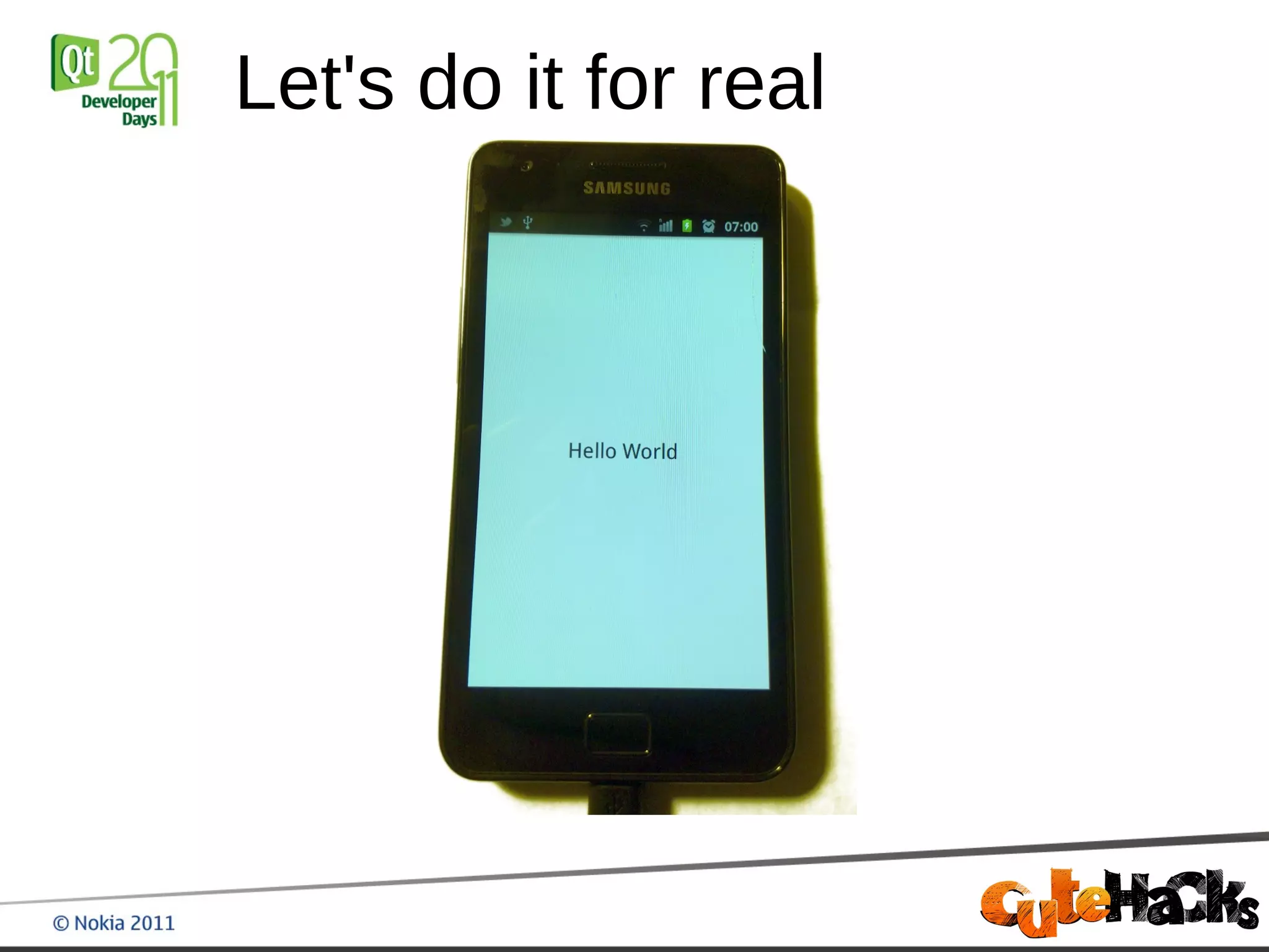 Let's do it for real
 