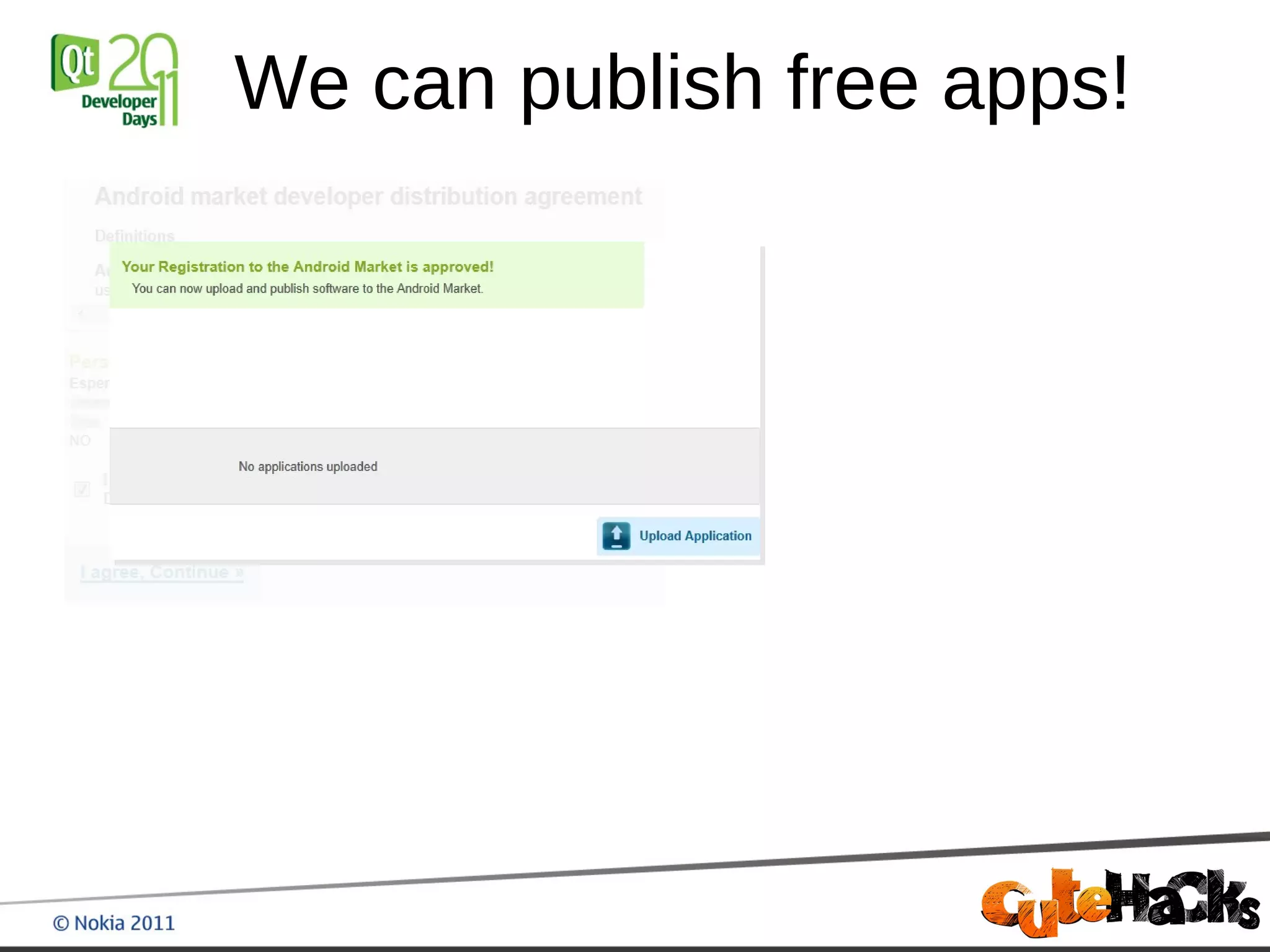 We can publish free apps!
 