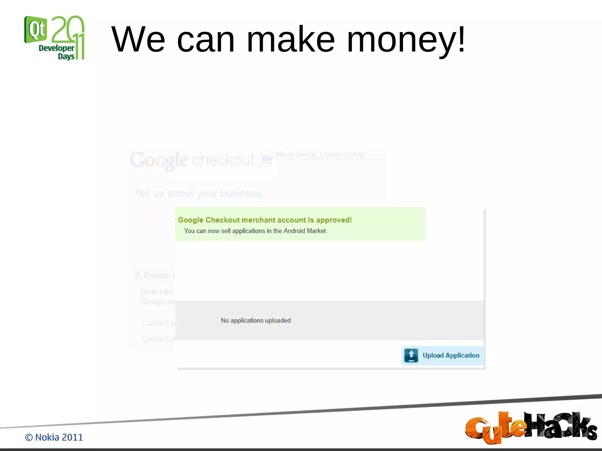 We can make money!
 