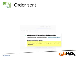 Order sent
 