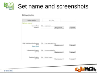 Set name and screenshots
 
