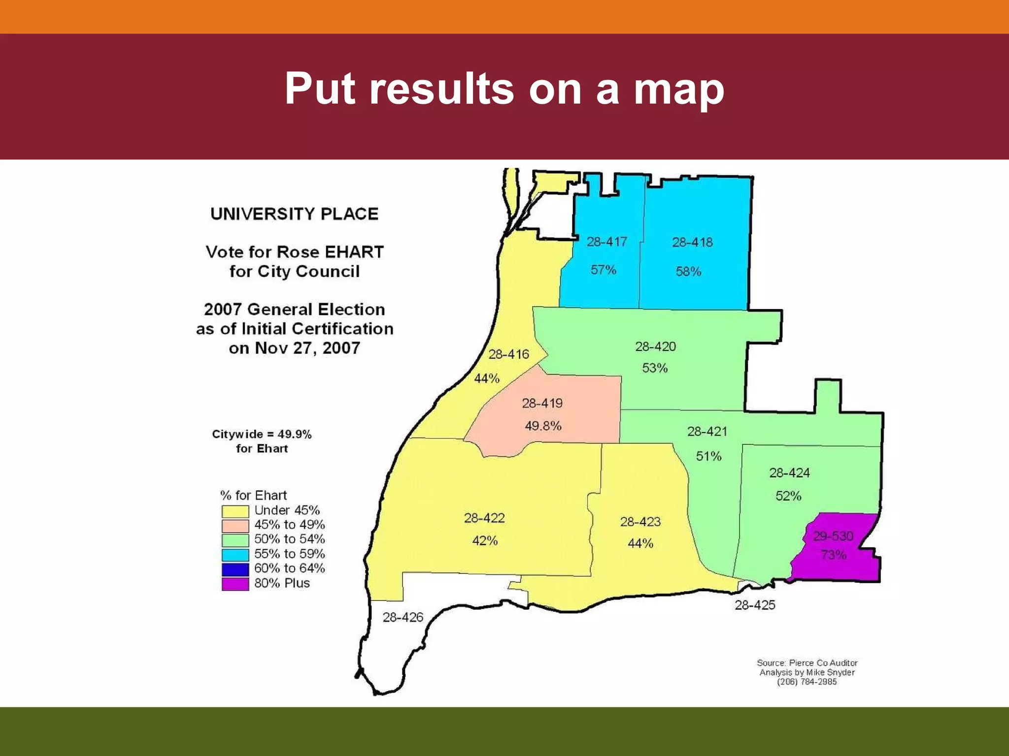 Put results on a map 
