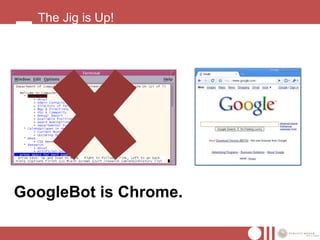 The Jig is Up!




GoogleBot is Chrome.
 