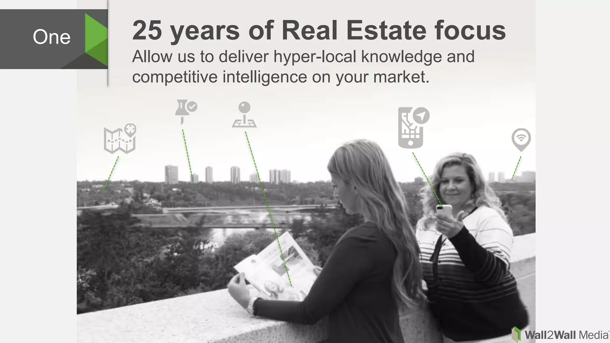 25 years of Real Estate focus
Allow us to deliver hyper-local knowledge and
competitive intelligence on your market.
One
 