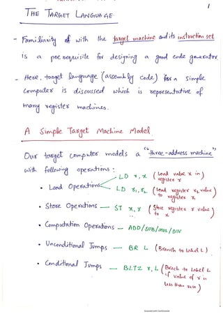 Target language in compiler design | PDF