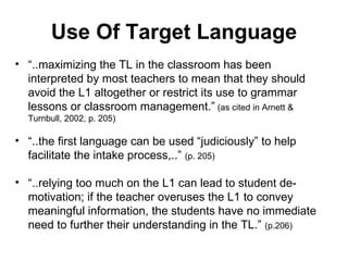 Target language presentation | PPT