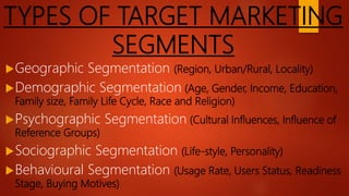 Target Market Segmentation Types Target marketing | PPTX