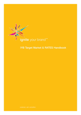 IYB Target Market & RATES Handbook




science+art=emotion
 