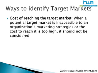 target market selection