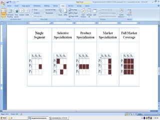 Target market strategies