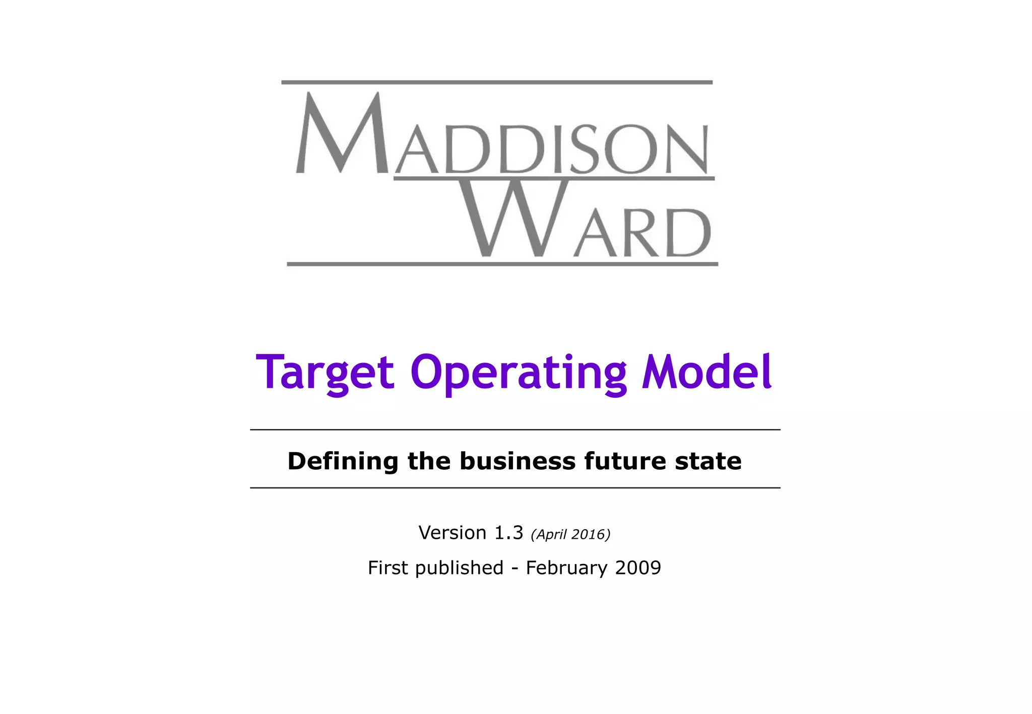 Target operating model definition | PPT