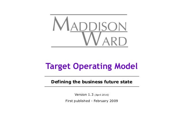 Target operating model definition Target operating model definition
