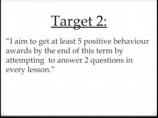 Target Setting Questions Target setting | PPT