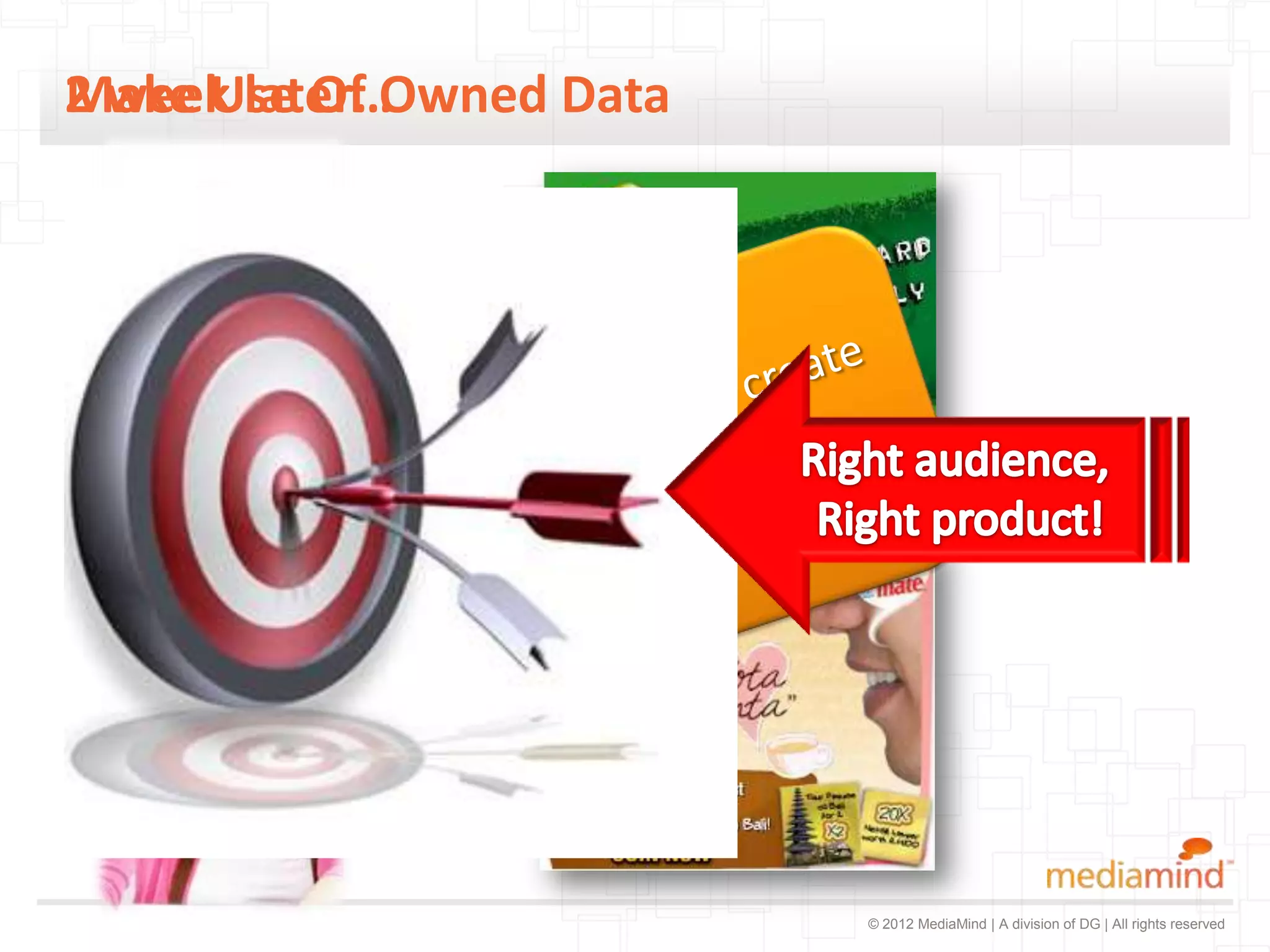 2 week later…
Make Use Of Owned Data




                         © 2012 MediaMind | A division of DG | All rights reserved
 
