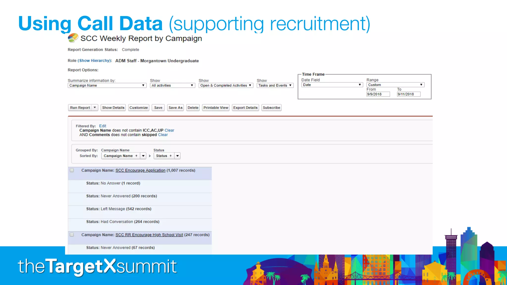 Using Call Data (supporting recruitment)