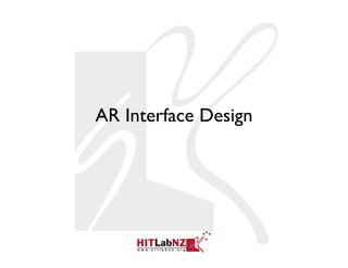 AR Interface Design
 