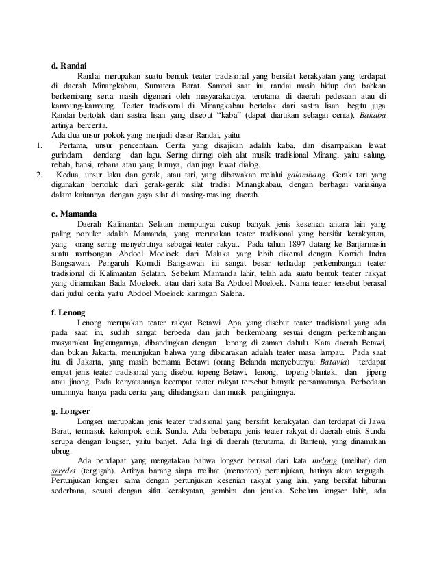 Sebutkan Beberapa Tujuan Pementasan Teater Tradisional Sebutkan Mendetail