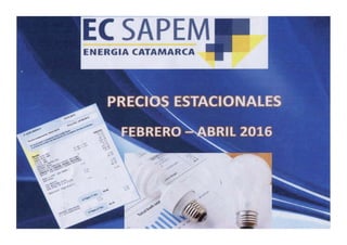 Nuevas Tarifas Energía Eléctrica EC SAPEM 
