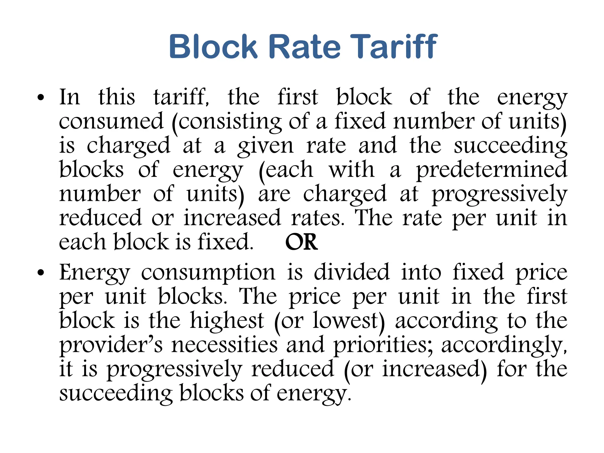 types of tariffs, advantage of tariff, how tariff work,.pdf | Gas and ...