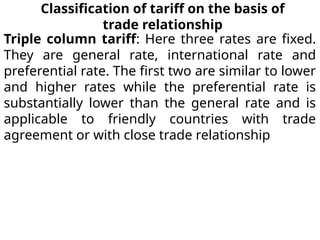 Tariff and non Tariff - Economic basic structure | PPTX