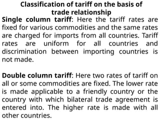 Tariff and non Tariff - Economic basic structure | PPTX