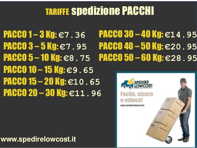 Tariffe Spedizioni Pacchi Con Corriere