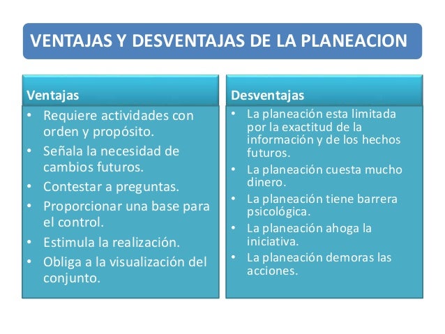 Ventajas Y Desventajas Del Proceso Administrativo