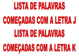 Tarjas   lista de palavras