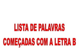 Tarjas   lista de palavras