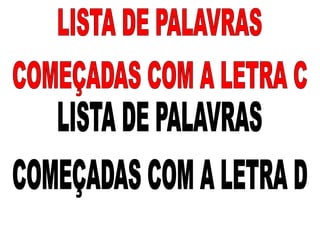 Tarjas   lista de palavras