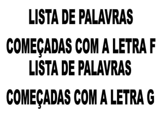 Tarjas   lista de palavras