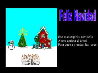 Ese es el espíritu navideño Ahora aprieta el árbol Para que se prendan las luces!! Feliz Navidad 