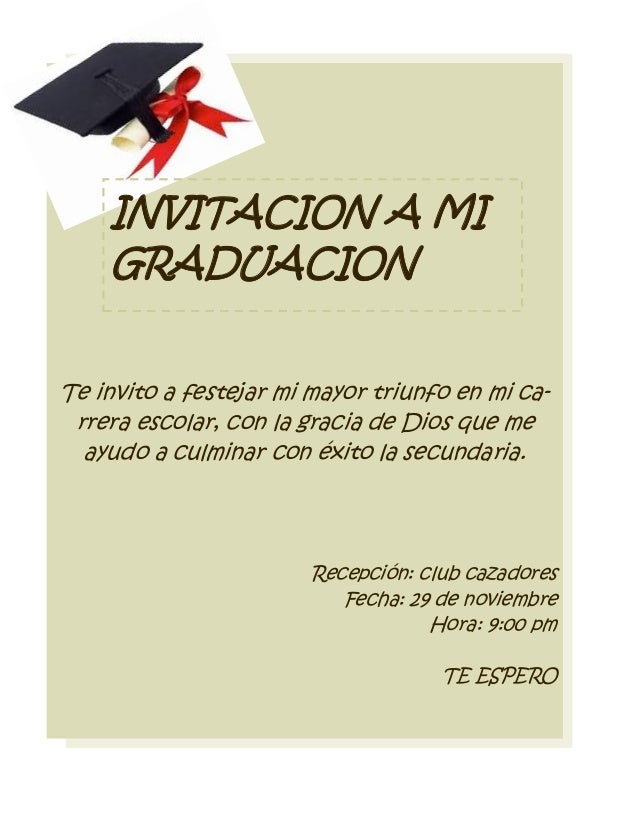 tarjeta de invitacion tarjeta de grado