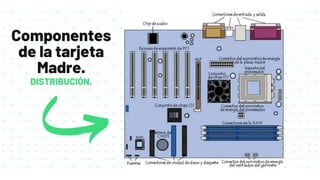 Componentes
de la tarjeta
Madre.
DISTRIBUCIÓN.
 